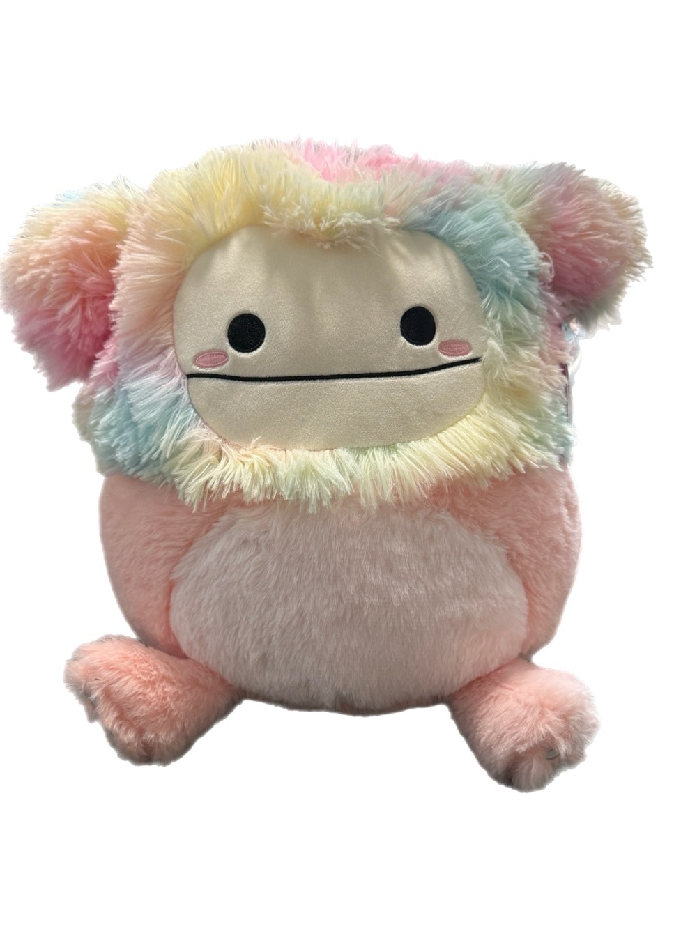 Squishmallows FuzzAMallow Diane the Bigfoot with Pastel Rainbow Hair 12 in. NWT